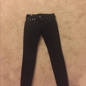 TRUE RELIGION Black Jeans Size 28 SKINNY