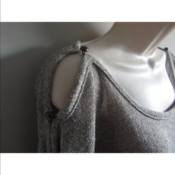 F21 Gray Open Shoulder Sweater - Picture 4 of 5