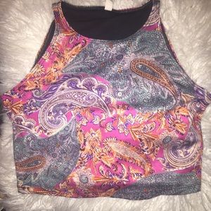 floral free people movement crop top