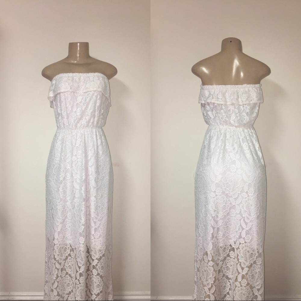 White Lace Long Dress