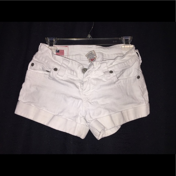 White jean shorts - Picture 1 of 2
