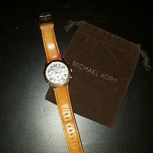 Michael Kors MK2283 chronograph watch cognac band