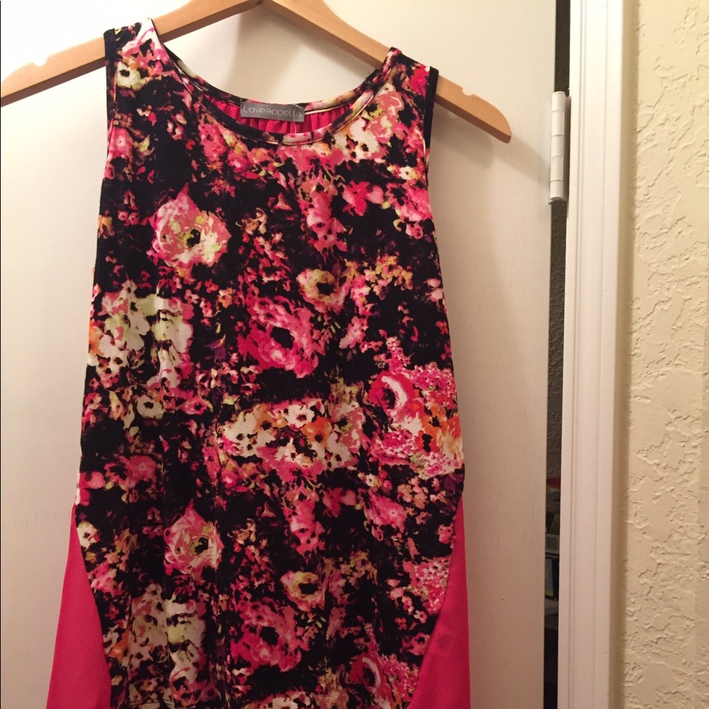 Loveappella Remisa Woven Back Knit Top