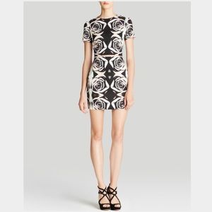 Bec + Bridge Rose Print Cutout Dress | size 6