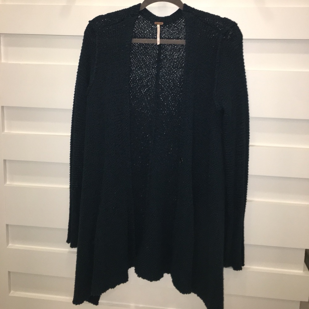 Free people emerald green dark real cardigan