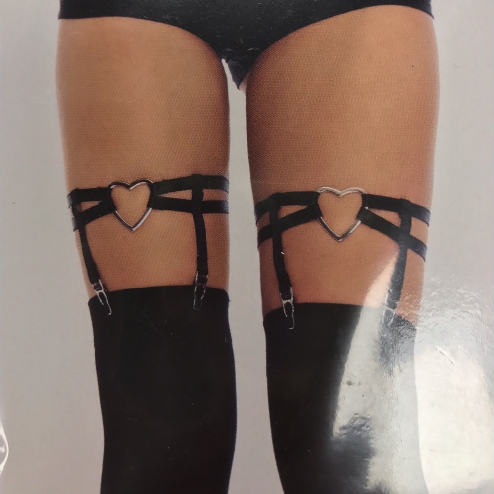 Heart garter belt suspender