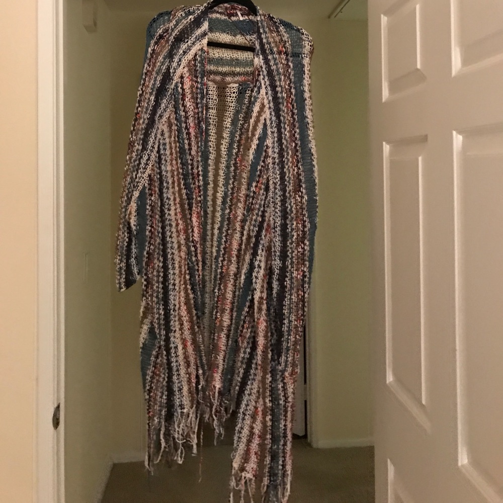 Free People Multi Colored Maxi Throw over