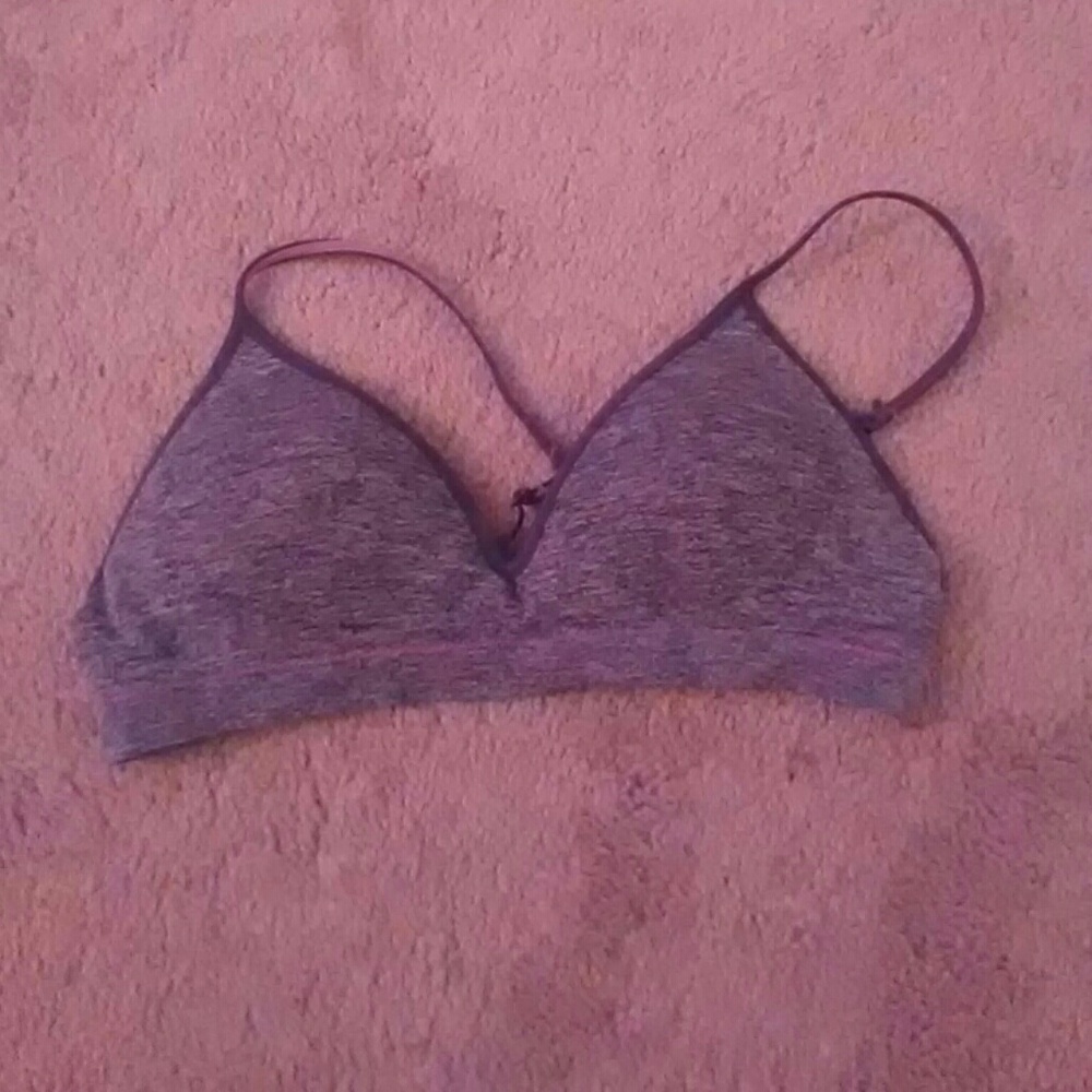 Gray training bra