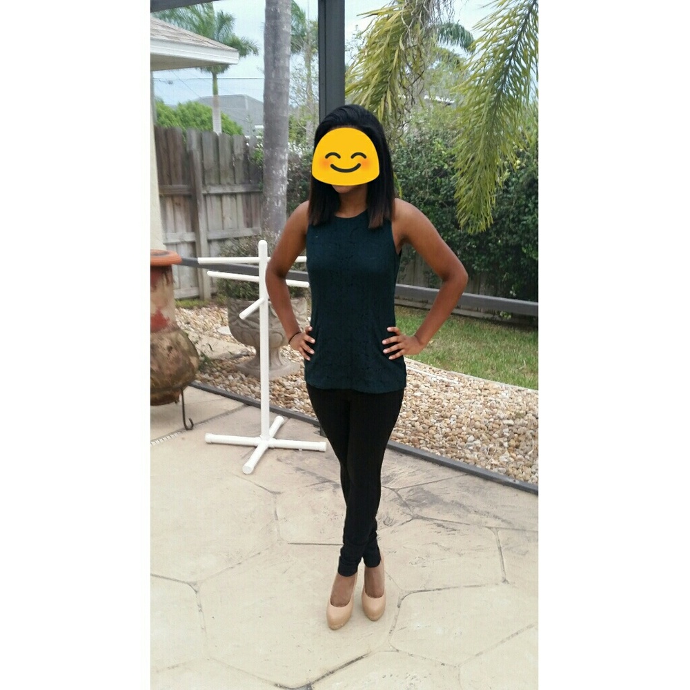 Green sleeveless shirt