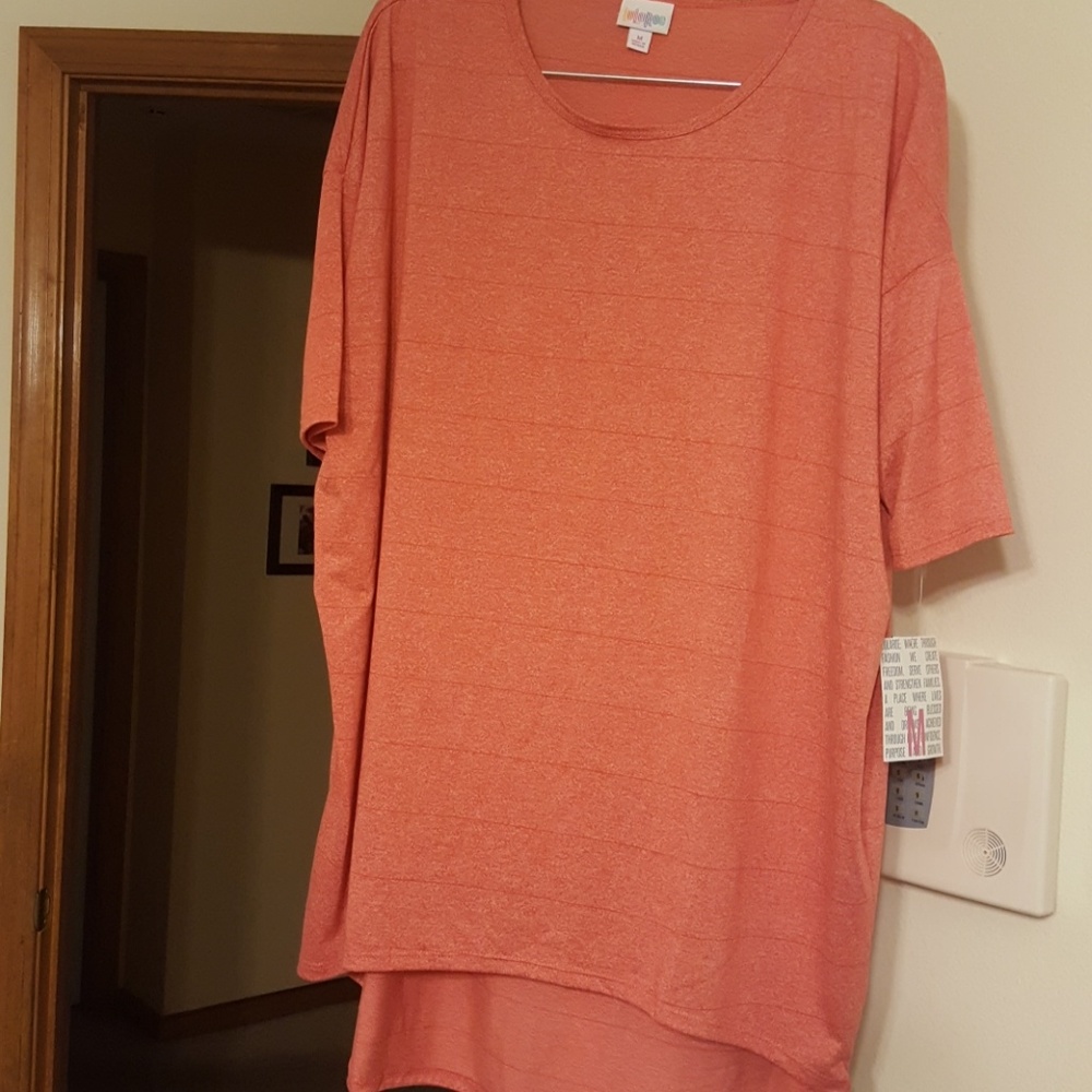 Brand new coral pink LuLaRoe Irma tunic