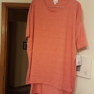 Brand new coral pink LuLaRoe Irma tunic