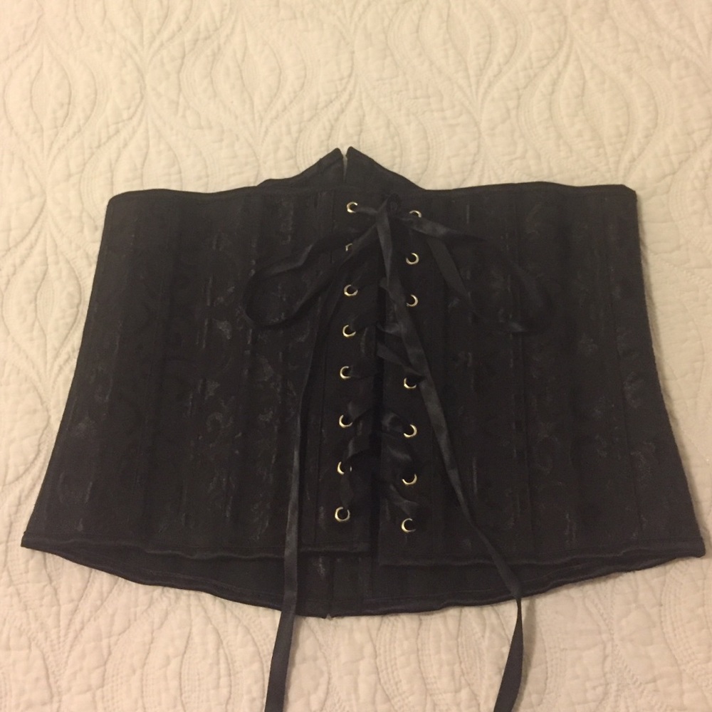 Corset black lace up nwot never worn