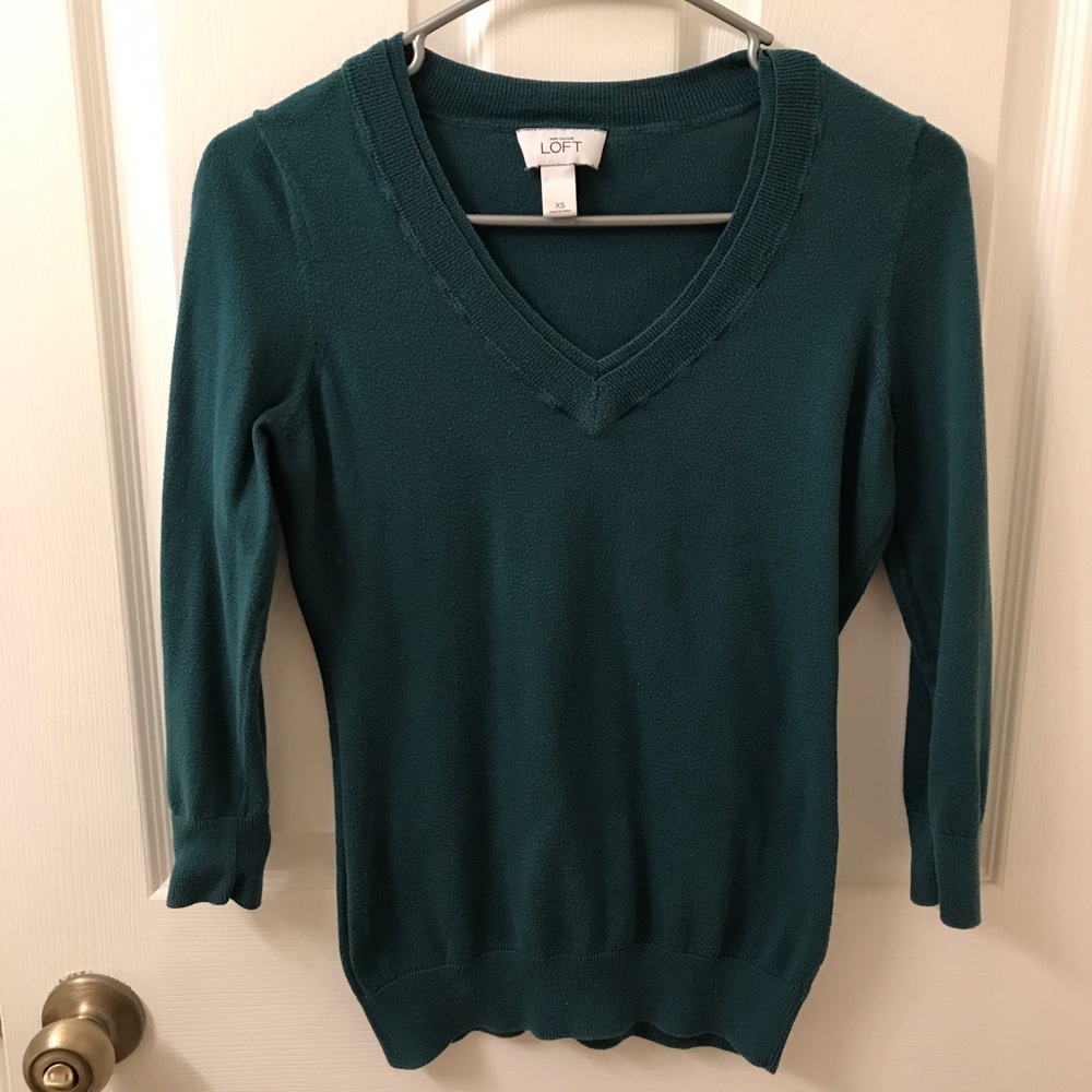 Teal LOFT v-neck sweater