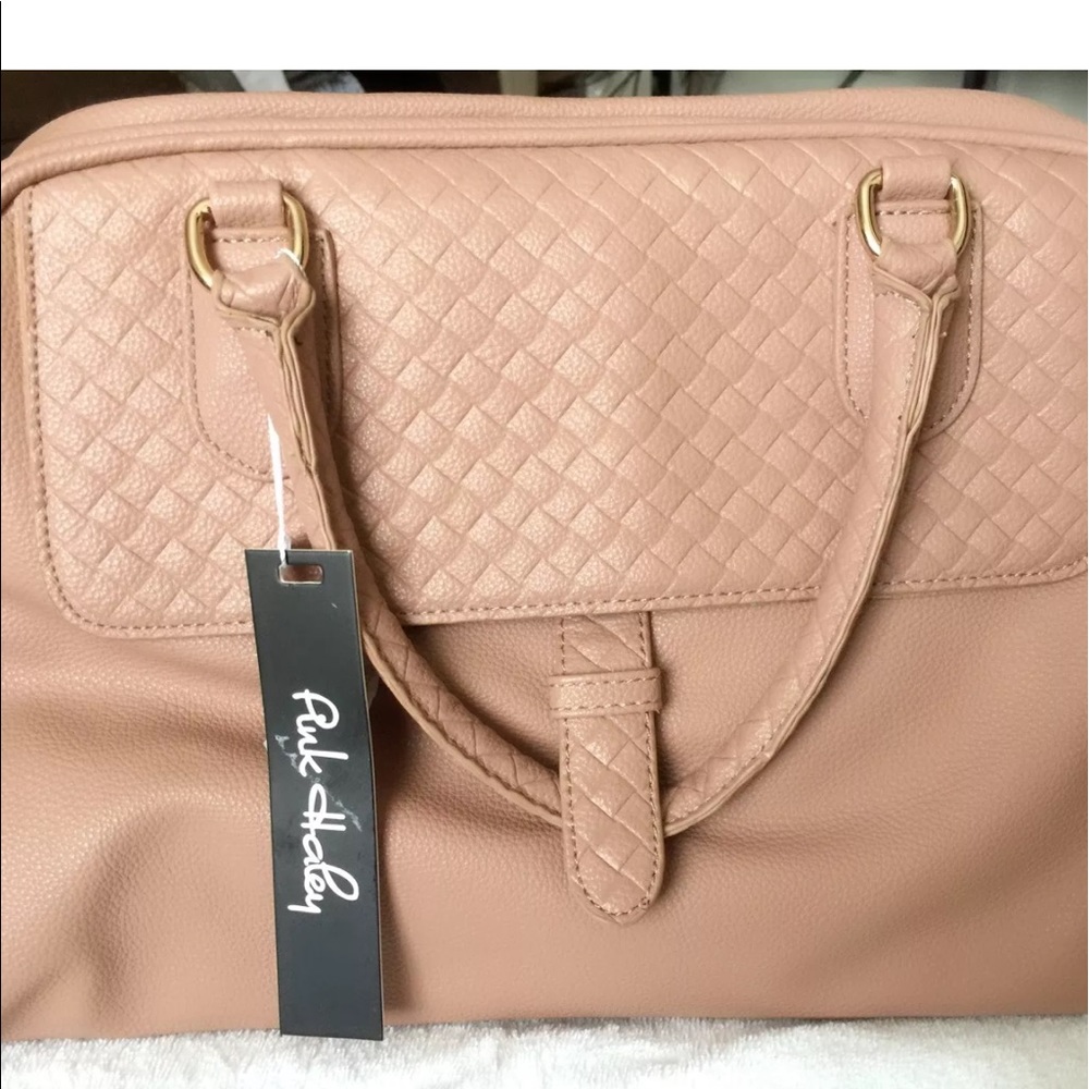 PUK HALEY Material PVS Color  TAUPE HANDBAG