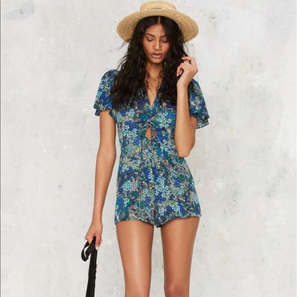 Nasty Gal New Leaf Floral Romper
