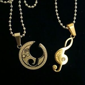 Music puzzle necklace
