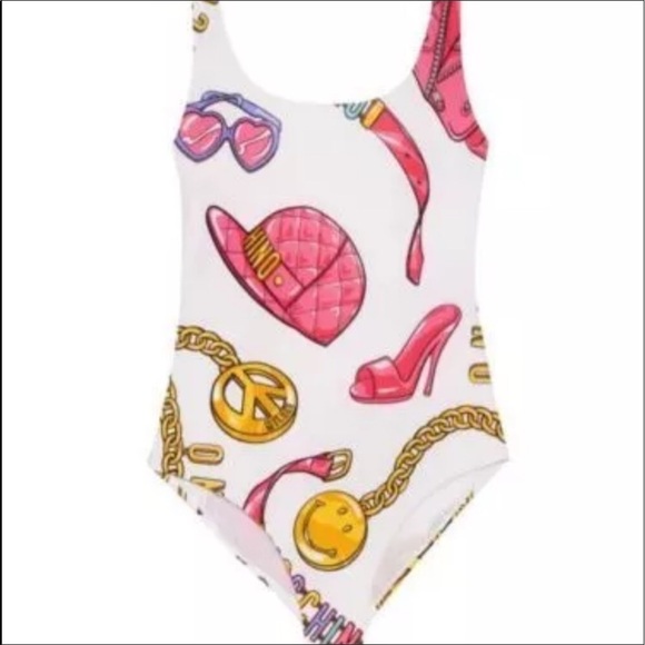 Barbie swimsuit pink high cut one piece bodysuit M - Picture 2 of 8