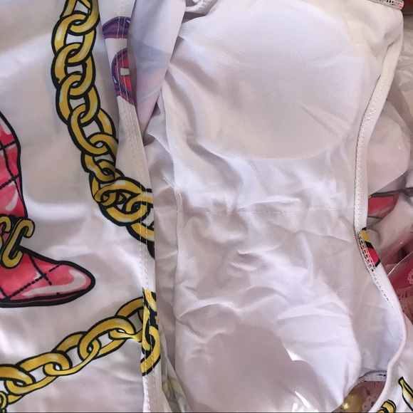 Barbie swimsuit pink high cut one piece bodysuit M - Picture 8 of 8