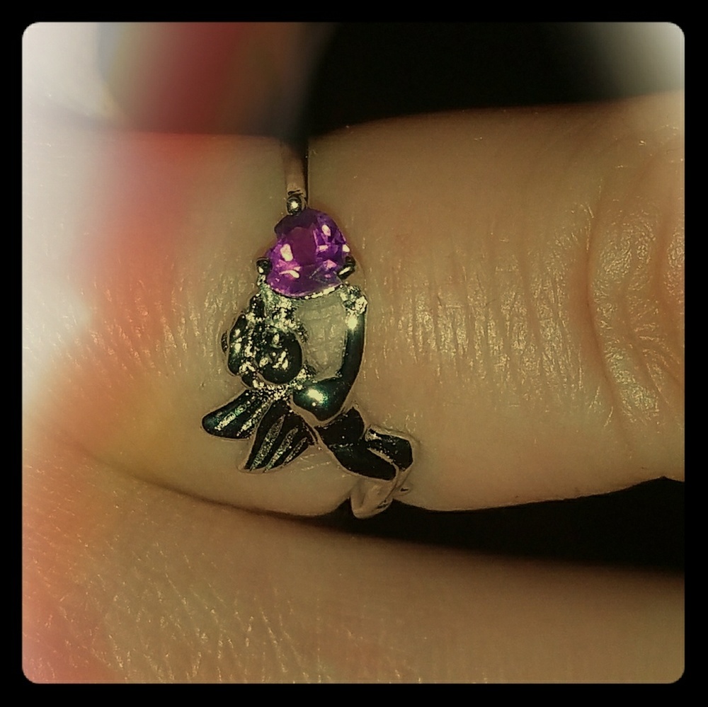 Genuine Amethyst Angel ring