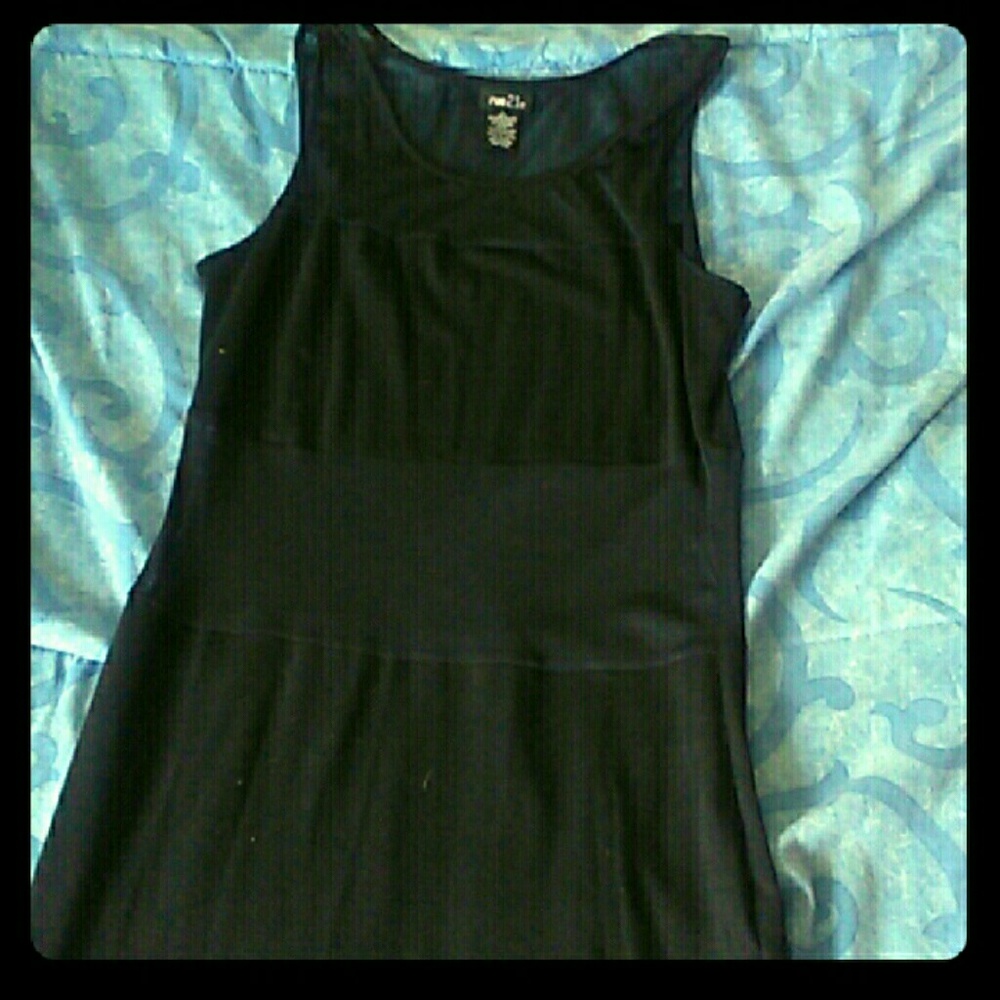 NWOT Rue 21 Black Sheer Maxi Tank Dress