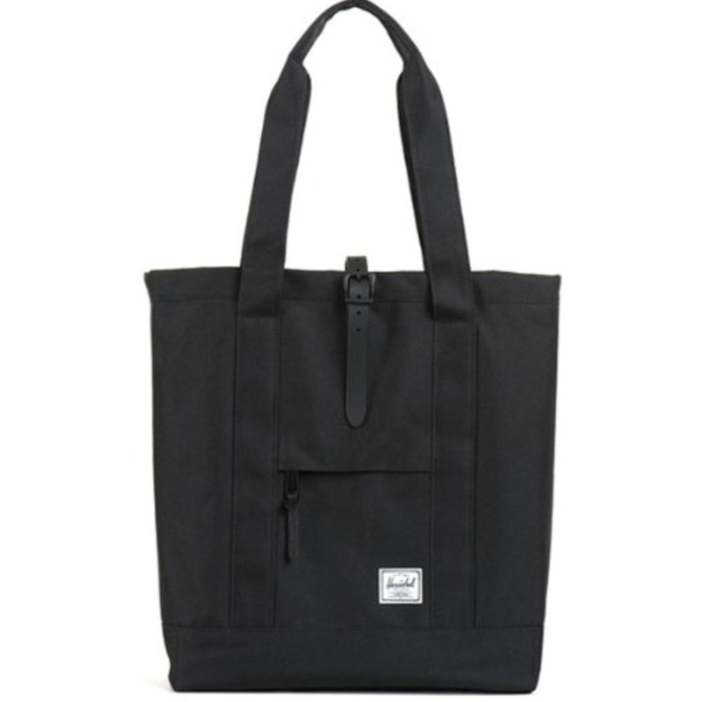 NWT HERSCHEL MARKET TOTE- ALL BLACK