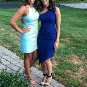 Blue BGBG asymmetrical dress