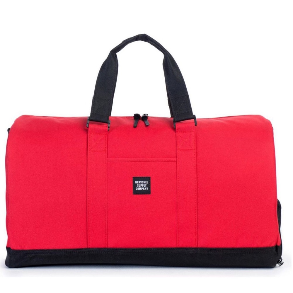 NWT HERSCHEL NOVEL DUFFLE -RED/BLACK