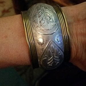 Metal and brass cuff