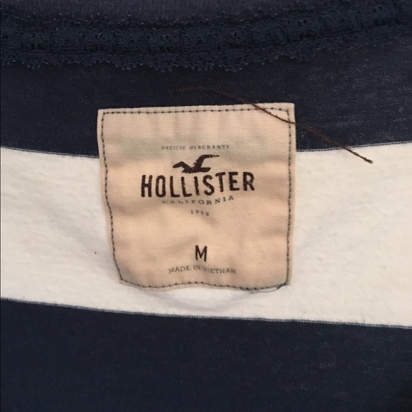 Navy blue and white striped shirt - Picture 2 of 2