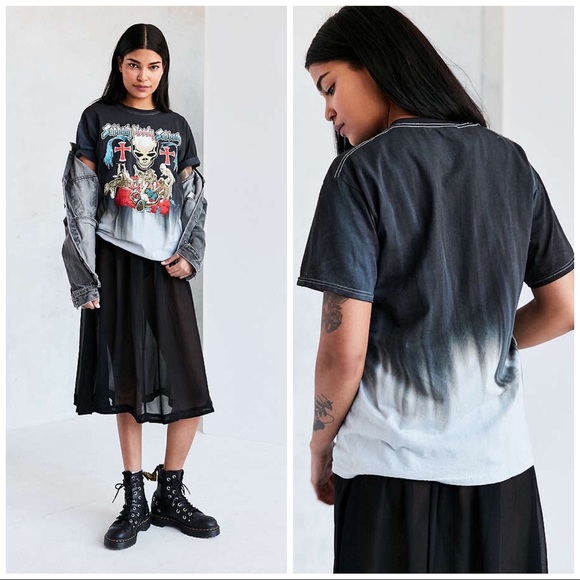 Urban Outfitters Tops - Black Sabbath Dip-Dye Tee
