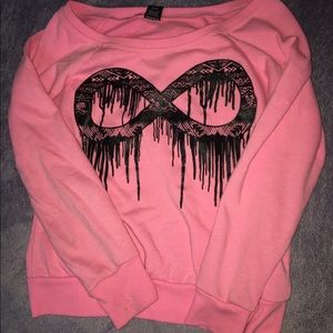 Pink infinity sweater
