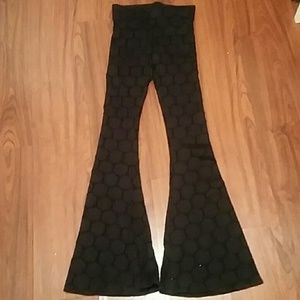 Black unlined flare pants NWT