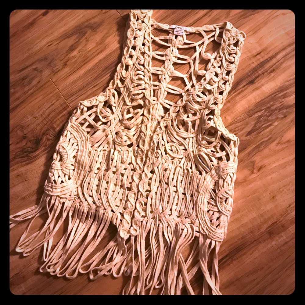 Crochet Bar lll fringe vest.