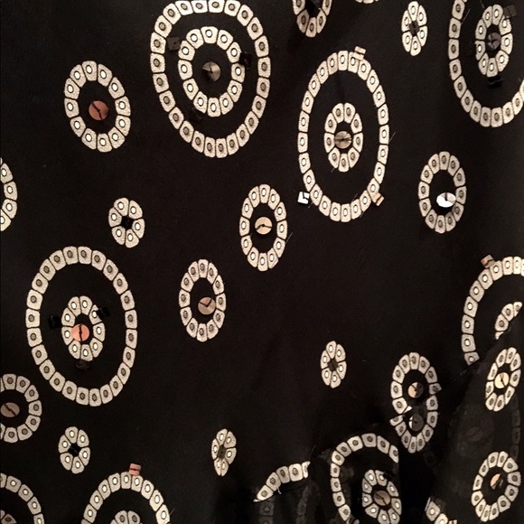 Black Silk Skirt with Sequins - Picture 3 of 4