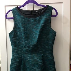 Tahari Dress with leather trim, size 6