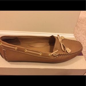 Clarks Tan Driving Loafers - Size 8.5