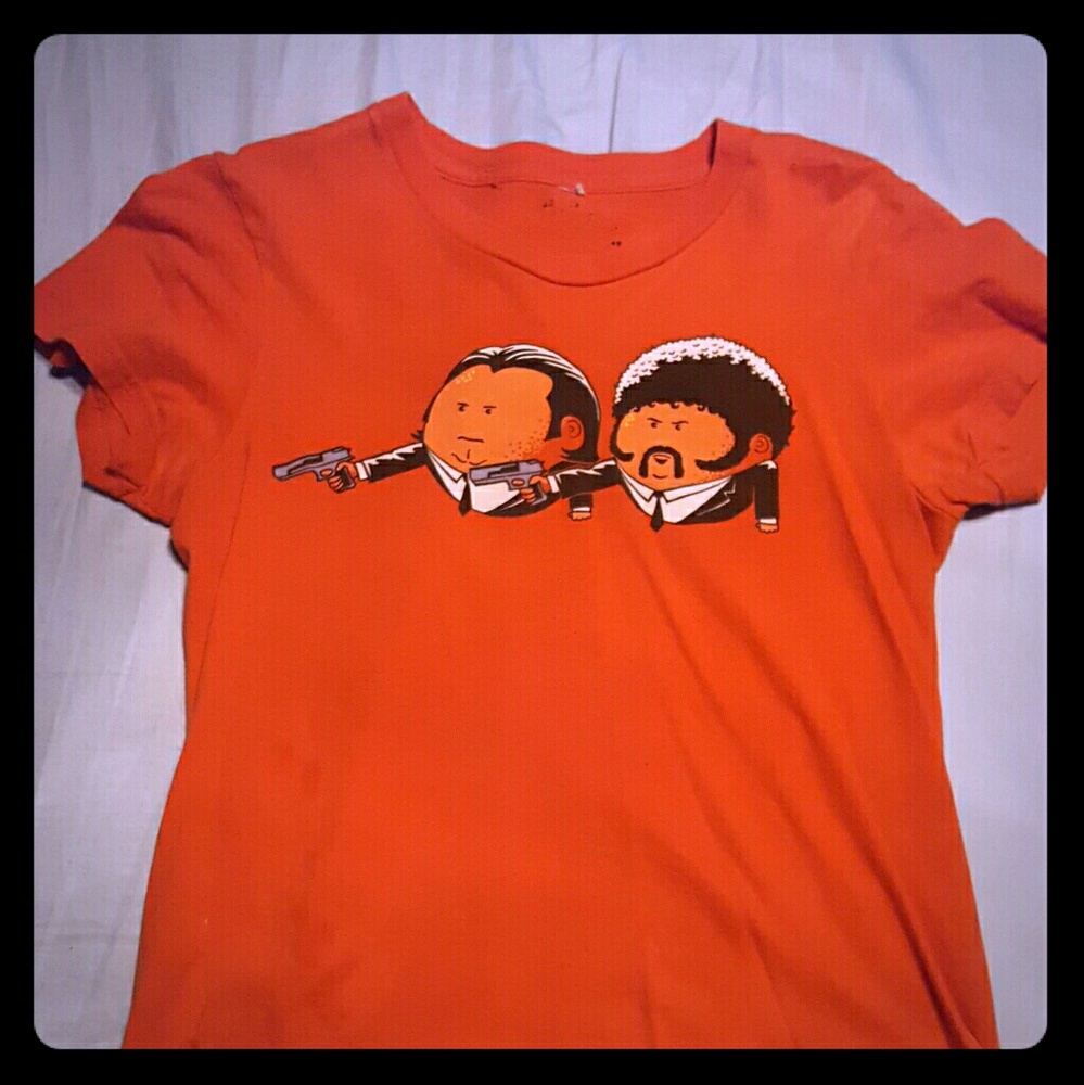 Pulp Fiction Oranges Julez and Vincent womens tee