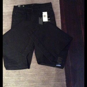 High Rise Flare Bottom Dark Indigo Jeans