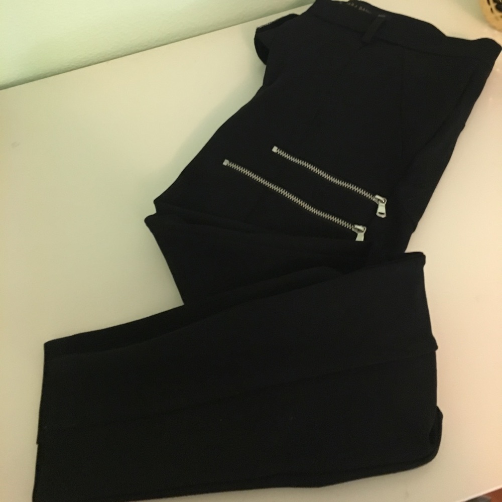 Zara basic pants with zipper
