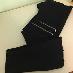 Zara basic pants with zipper
