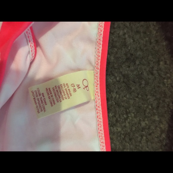 Bright coral and white polka dot bikini - Picture 2 of 4