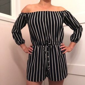 Off shoulder romper