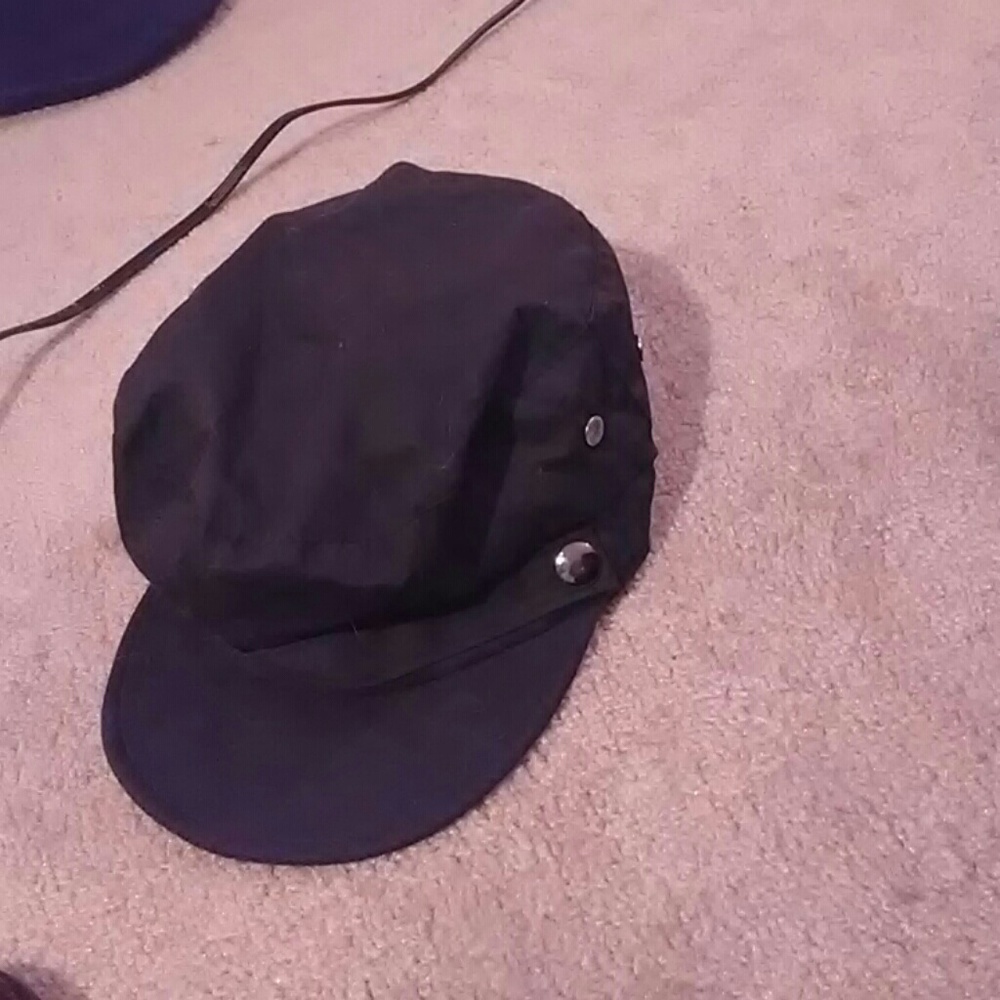 Black studded cap