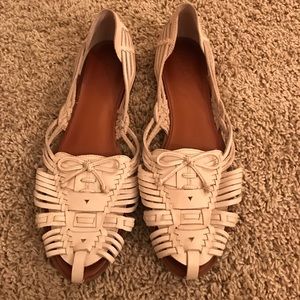 Leather slip-on flats