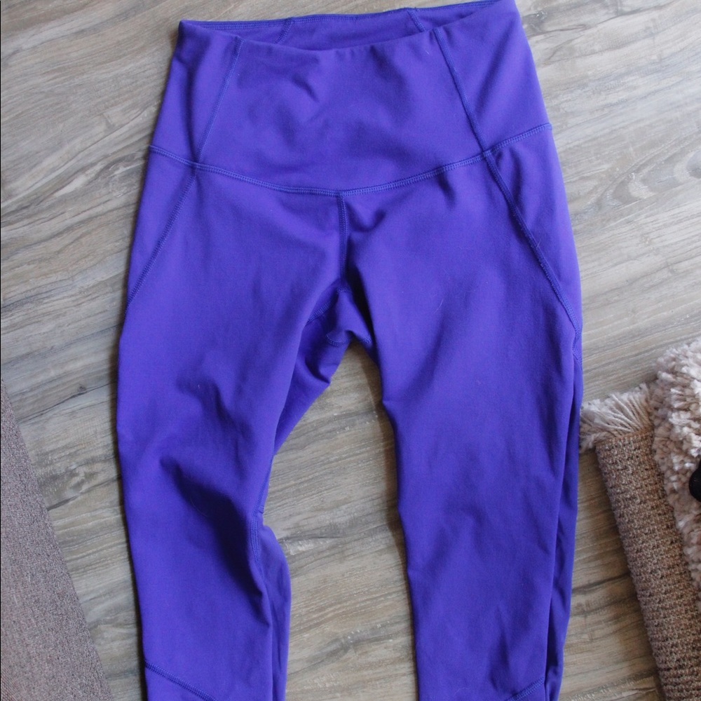 Zella purple crop pant (high waisted)