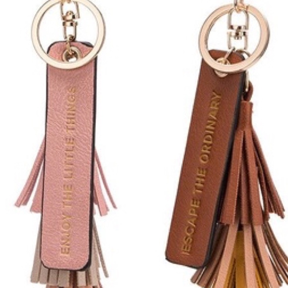 Melie Bianco Four Color Tassel Quote Key Ring - Picture 2 of 4