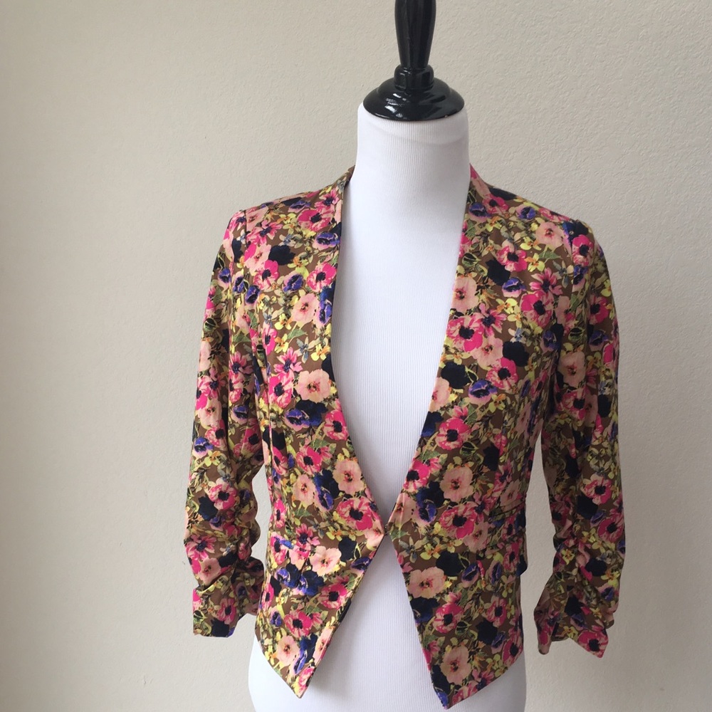 XOXO SPRING FLORAL JACKET, SZ SMALL