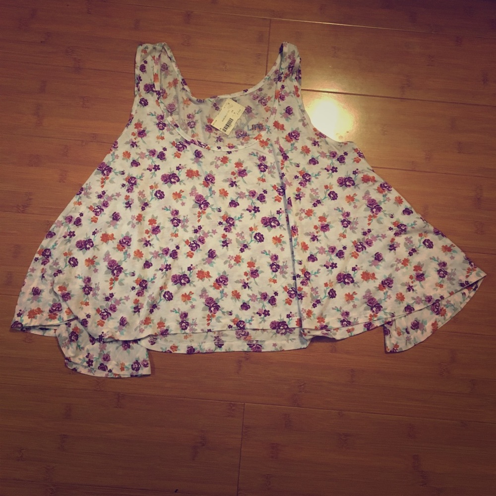Cute flower crop top