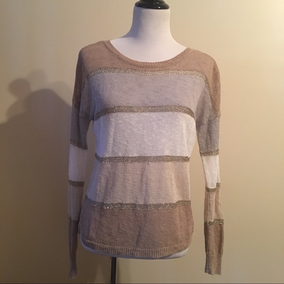Ann Taylor Loft thin knit metallic sweater - Picture 1 of 4