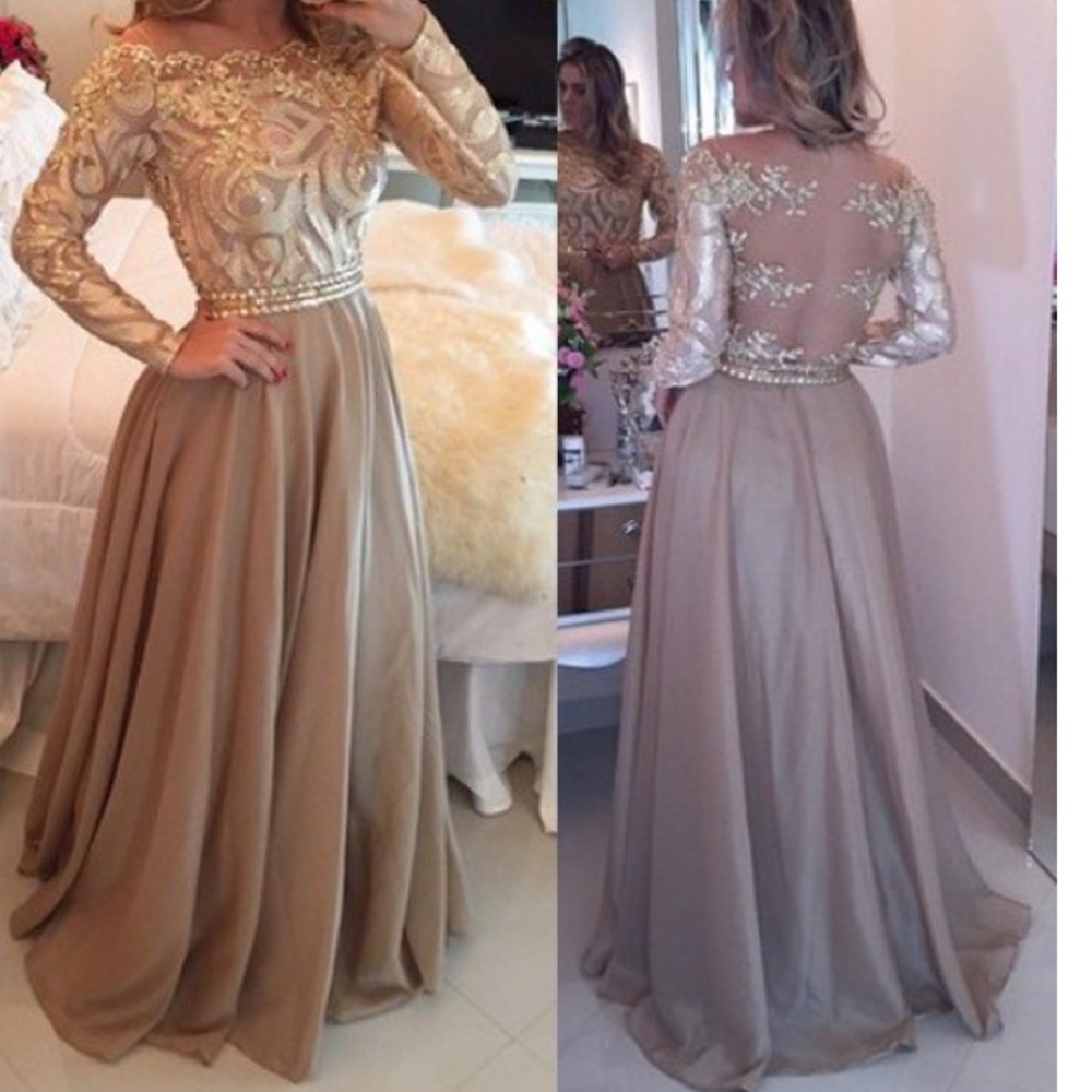 Long red gown prom dress